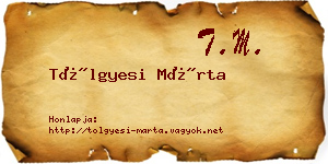 Tölgyesi Márta névjegykártya