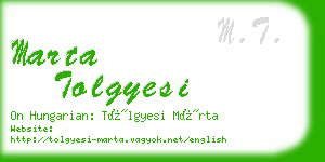 marta tolgyesi business card